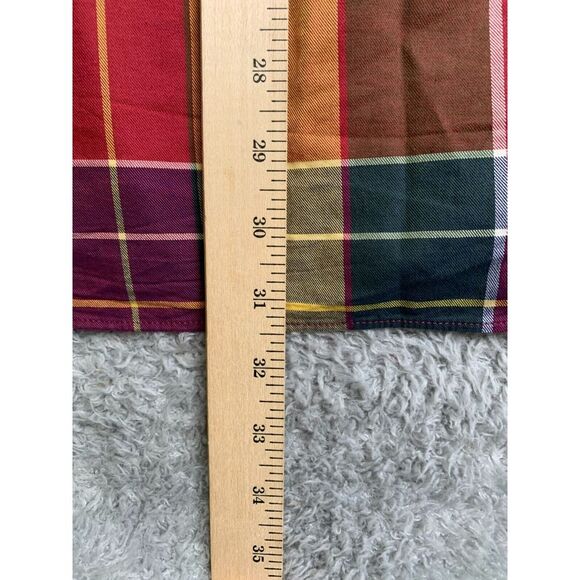 Alan Flusser Shirt Adult Extra Large Plaid Paisley Contrast‎ Flip Cuffs Colorful - Picture 5 of 6